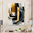 thumbnail image 2 of Designart Glam Gold And Black Expression II Canvas Wall Art, 2 of 5