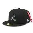 thumbnail image 3 of Men's New Era x Alpha Industries  Black Atlanta Braves 59FIFTY Fitted Hat, 3 of 5