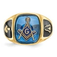 thumbnail image 4 of 14K Yellow Gold Ring Band Themed Men's Masonic, Size 5, 4 of 5
