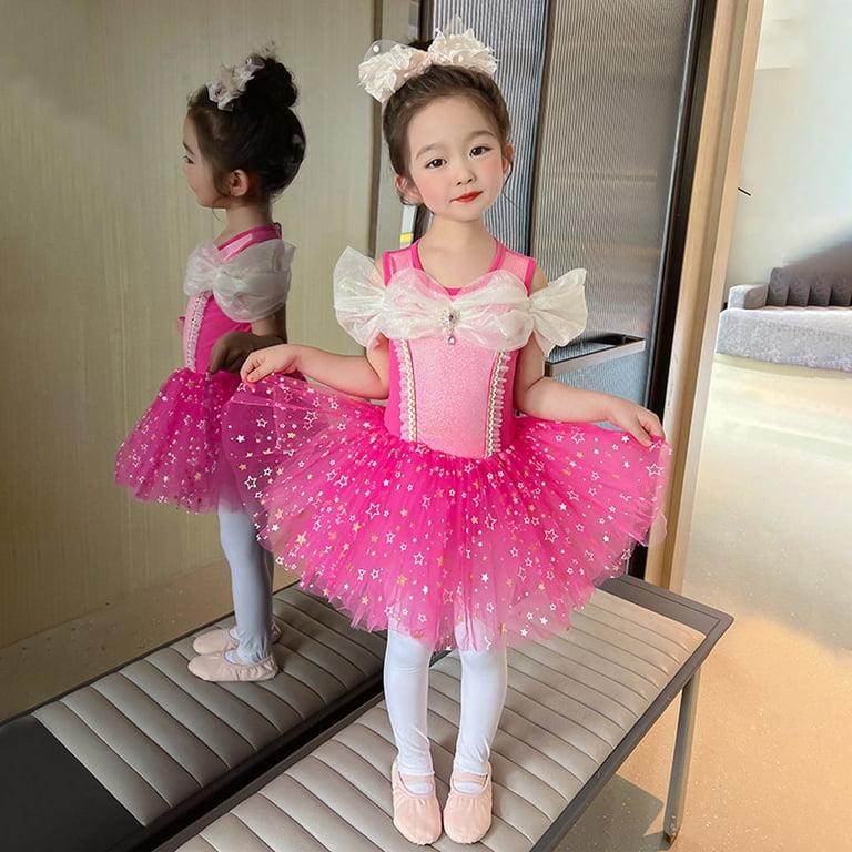 Girls Princess Ballet Dress Leotards Skirted Tutu Dancewear Christmas Party Fancy Costume