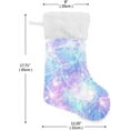 thumbnail image 2 of Mermaid Galaxy Print Christmas Stockings, Christmas Presonalized Large Stocking Sock, Set of 2 Xmas Party Winter Decor Candy Bag Family Holiday Gift, 17.7 Inch, 2 of 7