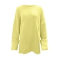 thumbnail image 5 of Pullover Sweaters for Women 2025 Long Sleeve Crewneck Oversized Casual Plain Sweater Tops Fall Winter Outfits, 5 of 6