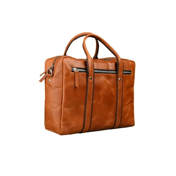 Genuine Leather Office Bag for Men with Adjustable Shoulder Strap 13-16 Inch Laptop Bag for Men - Water Resistant, Leather Bag for Men and women