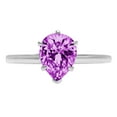 thumbnail image 7 of Solitaire Engagement Ring for Women - 2ct Simulated Alexandrite in 14K White Gold Promise Ring, 7 of 7