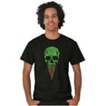 thumbnail image 4 of Cool Melting Skull Ice Cream Cone Crew Neck Short Sleeve Graphic Tee Brisco Brands S, 4 of 5