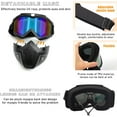 thumbnail image 4 of DEXIMRO Motorcycle Goggles, Windproof Dirt Bike Helmet Riding Goggles with Removable Face Mask, Motorcycle Accessories (Colorful), 4 of 6