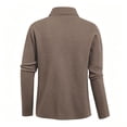 thumbnail image 5 of Zivyakyro Waffle Shirt for Men Button down Fall Casual Long Sleeve Collared Solid Shirt Loose Brown 2XL, 5 of 6