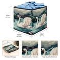 thumbnail image 3 of Swan Foldable Cube Organizer Storage Basket with Handle, 10.8"x10.5"x10.6", Large Capacity Clothes Storage, 3 of 6