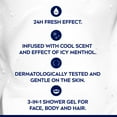 thumbnail image 2 of NIVEA Men Cool Kick Gel Douche à Effet Fraîcheur 24H pour Hommes / Nettoyant 3-en-1 pour le Corps, le Visage et les Cheveux / Gel Douche Rafraîchissant au Menthol / Testé Dermatologiquement, 2 of 6