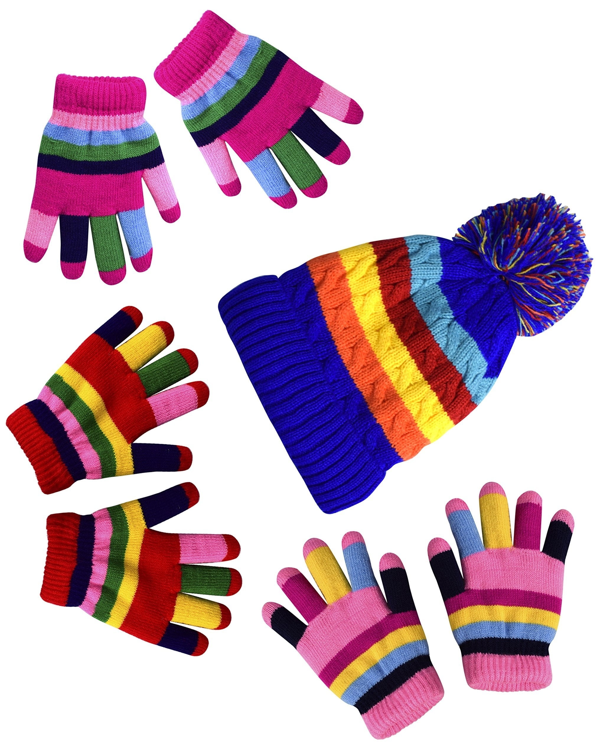 1~50 Dozen WHOLESALE LOT FUZZY FURRY MAGIC WINTER SOLID GLOVES WARM KNITTED Xmas 