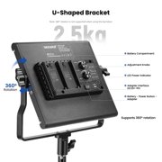 Neewer 2-Pack Bi-Color 660 LED Video Light Kit, 3200-5600K CRI96+, Dimmable, with Barndoor & 75 Stands, for Studio