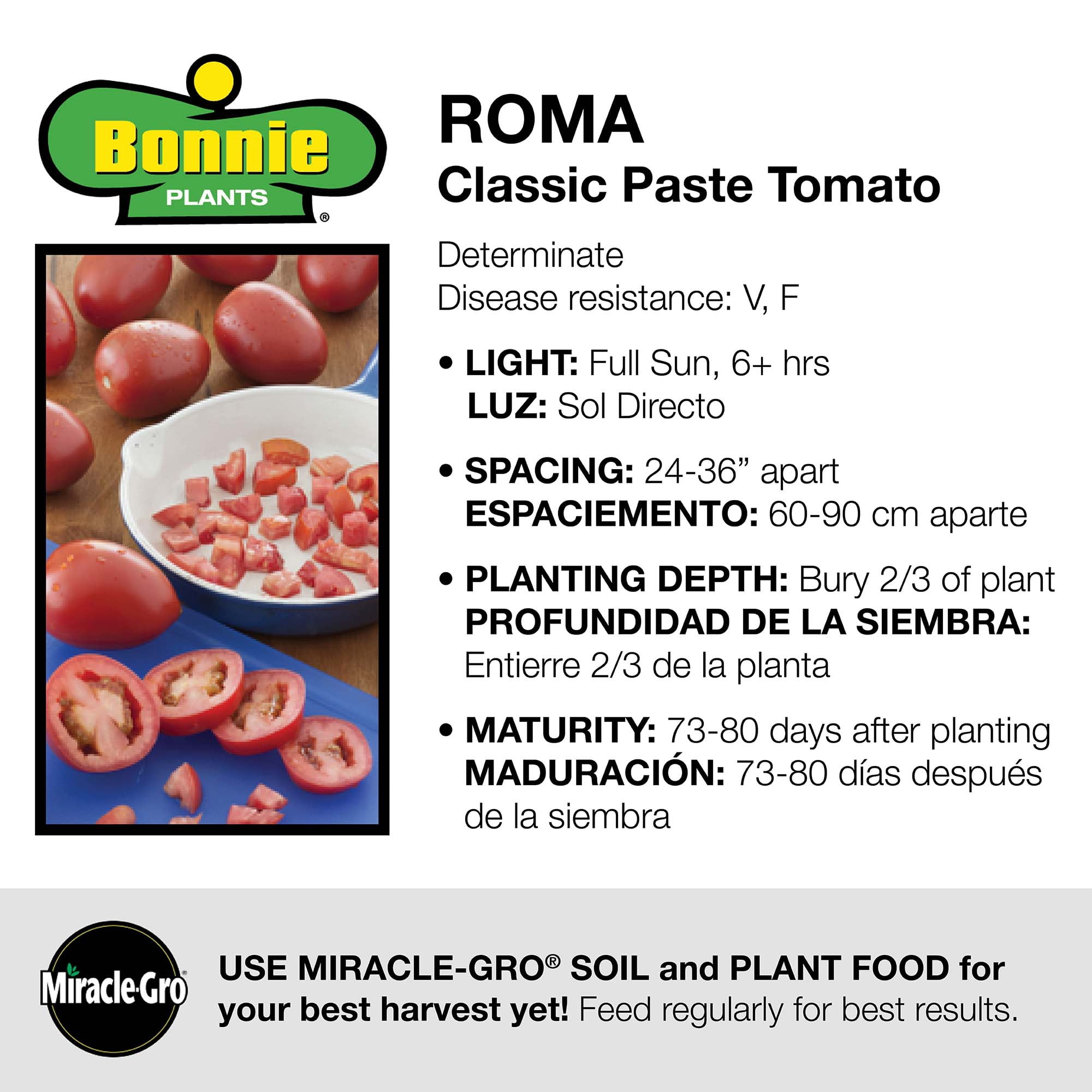 Bonnie Plants Roma Classic Paste Tomato 2.32 qt.