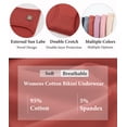 thumbnail image 4 of CF Cotton Underwear for Women Organic Cotton Stretch Bikini Panties Low Rise Hipster Ladies Soft Breathable Briefs Underpants 6 Pack(6F,M), 4 of 8