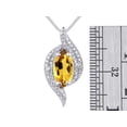 thumbnail image 3 of RYLOS Necklace White Gold 14K Designer Necklace Marquise Gemstone &  Diamonds Pendant 18" Chain 10X5MM Citrine November Birthstone Womens Jewelry Gold Necklace, 3 of 6