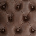 thumbnail image 5 of Wovenbyrd 24" Tufted Storage Ottoman, Hinged Lid, Faux Leather - Dark Brown, 5 of 5