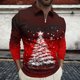thumbnail image 1 of Blusa y camisa de manga larga con cuello vuelto para hombre, jersey con cremallera y solapa estampada, blusa de manga larga con cuello vuelto, blusa de poliéster para hombre, 1 of 5