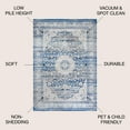 thumbnail image 4 of JONATHAN Y BOHEMIAN FLAIR 3 x 5 Area Rug, Scala Ornate Bohemian Medallion - Blue/Dark Gray, BMF109A-3, 4 of 7