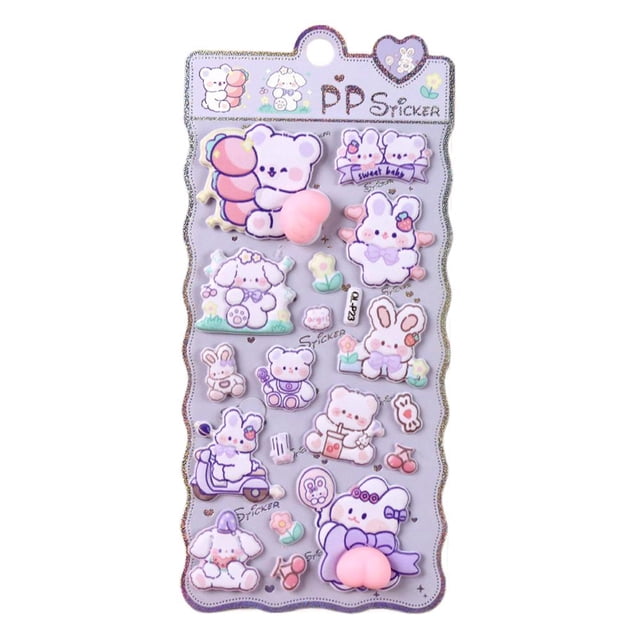 Cute Cartoon Animal Butt Stress Relief Stickers (Panda & Shiba Inu), Soft Squeezable Fidget Decals, Sensory Toy for Anxiety & Fun, Reusable PVC Patches for Phone Case & Laptop, 20x10cm