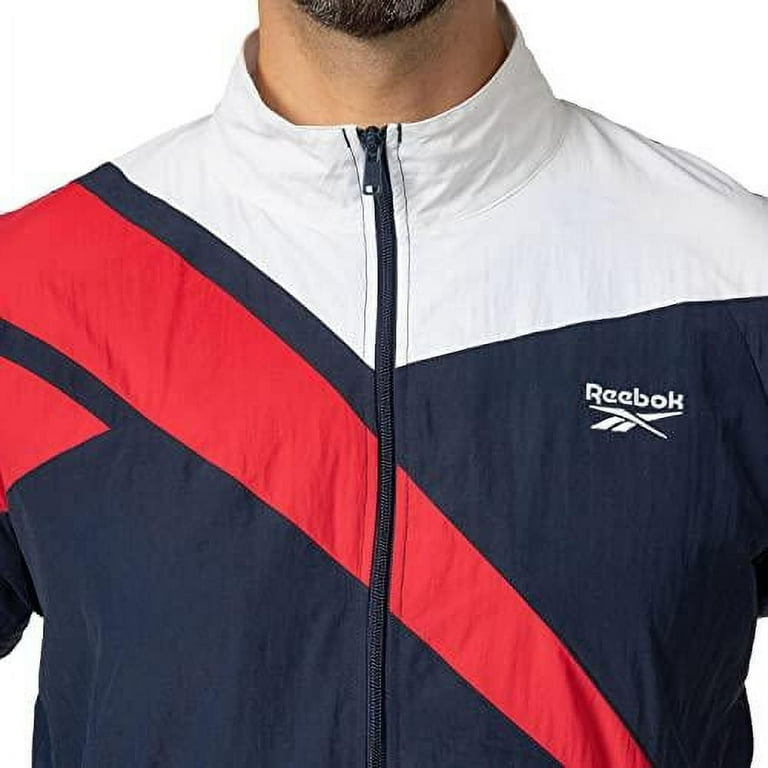 Reebok Men's Embroidered Logo Classics Lightweight Woven Track Jacket (Black, S) Reebok Men's Embroidered Logo Classics Lightweight Woven Track Jacket (Black, S)
