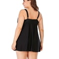 thumbnail image 3 of Bescott Two Piece V Neck Plus Size Swimwear Swimsuits for Women Bathing Suits for Women Tankini Tummy Control Swimdress, 3 of 5