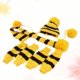 thumbnail image 4 of GOOHOCHY 1 juego de gorro y bufanda de punto para perro, disfraz cálido para perro, ropa de fiesta para mascotas, accesorios de invierno, talla L, amarillo y marrón, 4 of 8