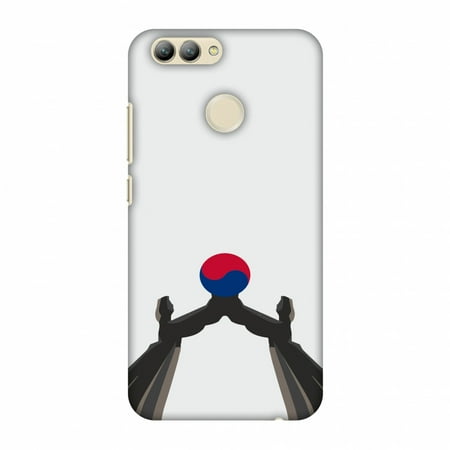 Arched Screen Kit Huawei Nova 2 Case, Premium Handcrafted Printed Designer Hard Snap on Shell Case Back Cover with Screen Cleaning Kit for Huawei Nova 2 - Unification Arch- South Korea flag ()