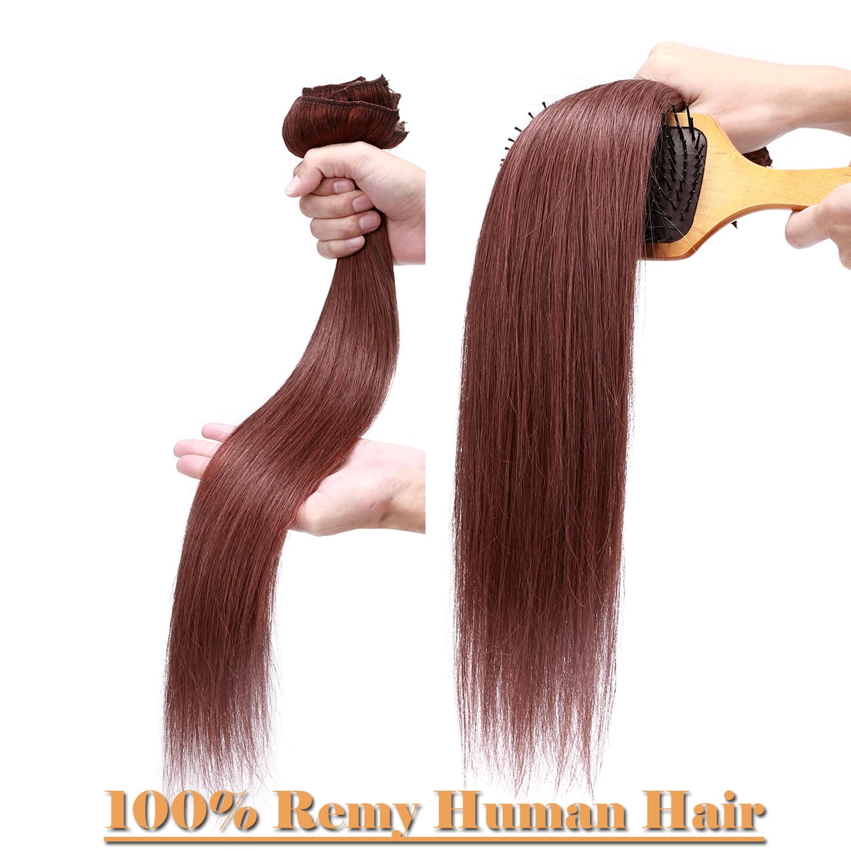 SEGO Clip in Hair Extensions Human Hair 100% Real Remy Hair 10-24 inch Full Head Thick Hair Pieces Silky Straight Balayage Hair Cleanrance