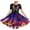 Purple, variant on QIPOPIQ Girl's Summer Van Gogh Art 3D Print Crewneck Short Sleeve T-Shirt Swing Dress Clearance