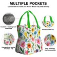 thumbnail image 3 of Pioneer Flower Floral Print Pattern Drawstring Lunch Bag Women - Drawstring Lunch Bag Insulated for Work Office - Stain-Resistant Large Lunchbags for Women with Multi-Pockets, 3 of 6