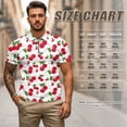 thumbnail image 5 of KUIFORTI Funny Cherry Print Matching Couple Golf Shirts, His and Hers Quarter Zip Quick Dry Lapel Sport Outfits, Mr and Mrs Gifts for Golf Tennis Summer Casual Wear, 5 of 5
