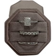thumbnail image 1 of Velvet Treasures Engagement Ring Box - Vintage 3 Slot Octagon Jewelry Box for Wedding Ceremony, Display & Storage, Lavender, 1 of 5