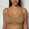 thumbnail image 4 of Fesfesfes Women's Seamless Wirefree Bra Comfortable Everyday Bralette No Underwire Full Coverage Soft Stretch Sleep Bra with Wide Straps, 4 of 8