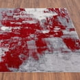 thumbnail image 4 of Luxe Weavers  Distressed Abstract Area Rug 6' x 9' - Red, 4 of 5