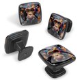 thumbnail image 2 of 4 Pcs Cabinet Handle Drawer Pulls Monkey Knobs with Screws Square Furniture Office Cabinet Knob Decoration, 2 of 7