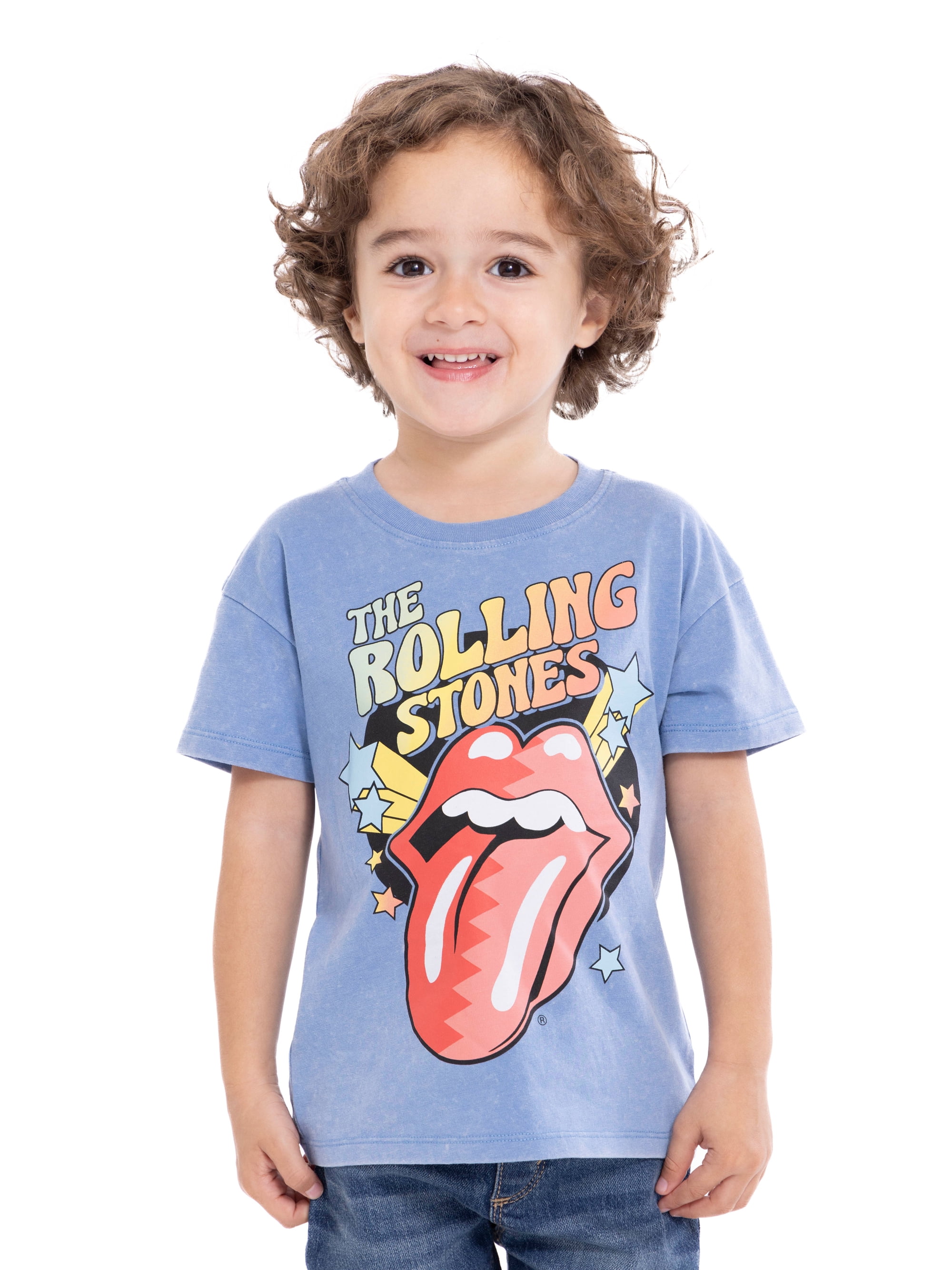 The Rolling Stones Toddler Graphic Crewneck Tee with Short Sleeves, Sizes 12M-5T