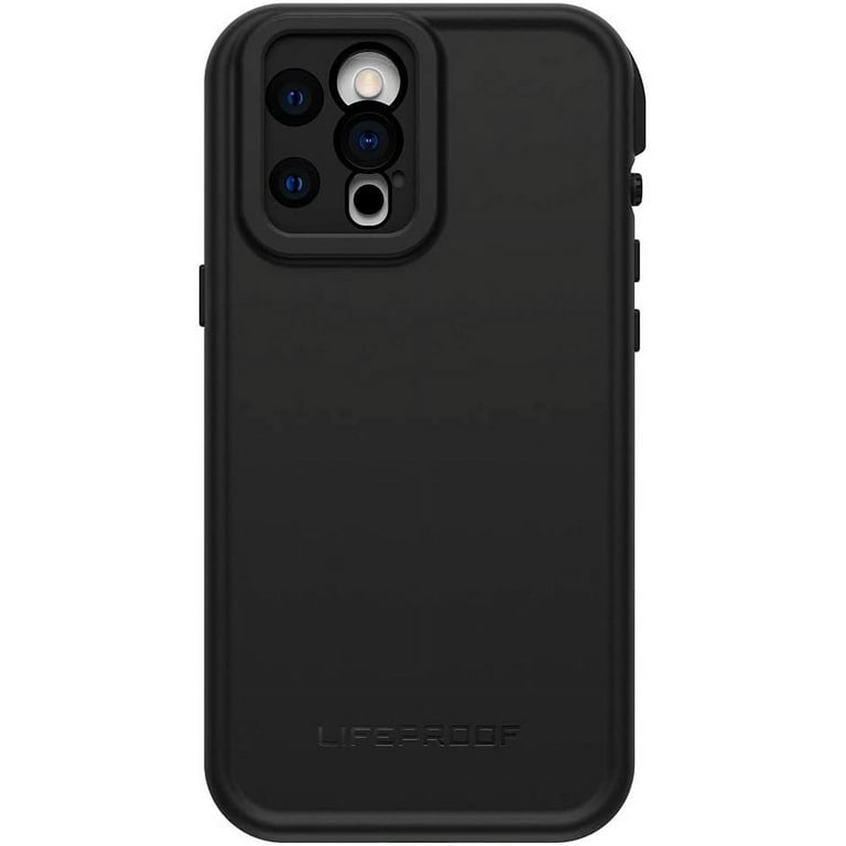 LifeProof IPhone 12 (ONLY, Not Compatible with IPhone 12 Pro) FRE Series  Case - BLACK, Waterproof IP68, Built-in Screen Protector, Port Cover