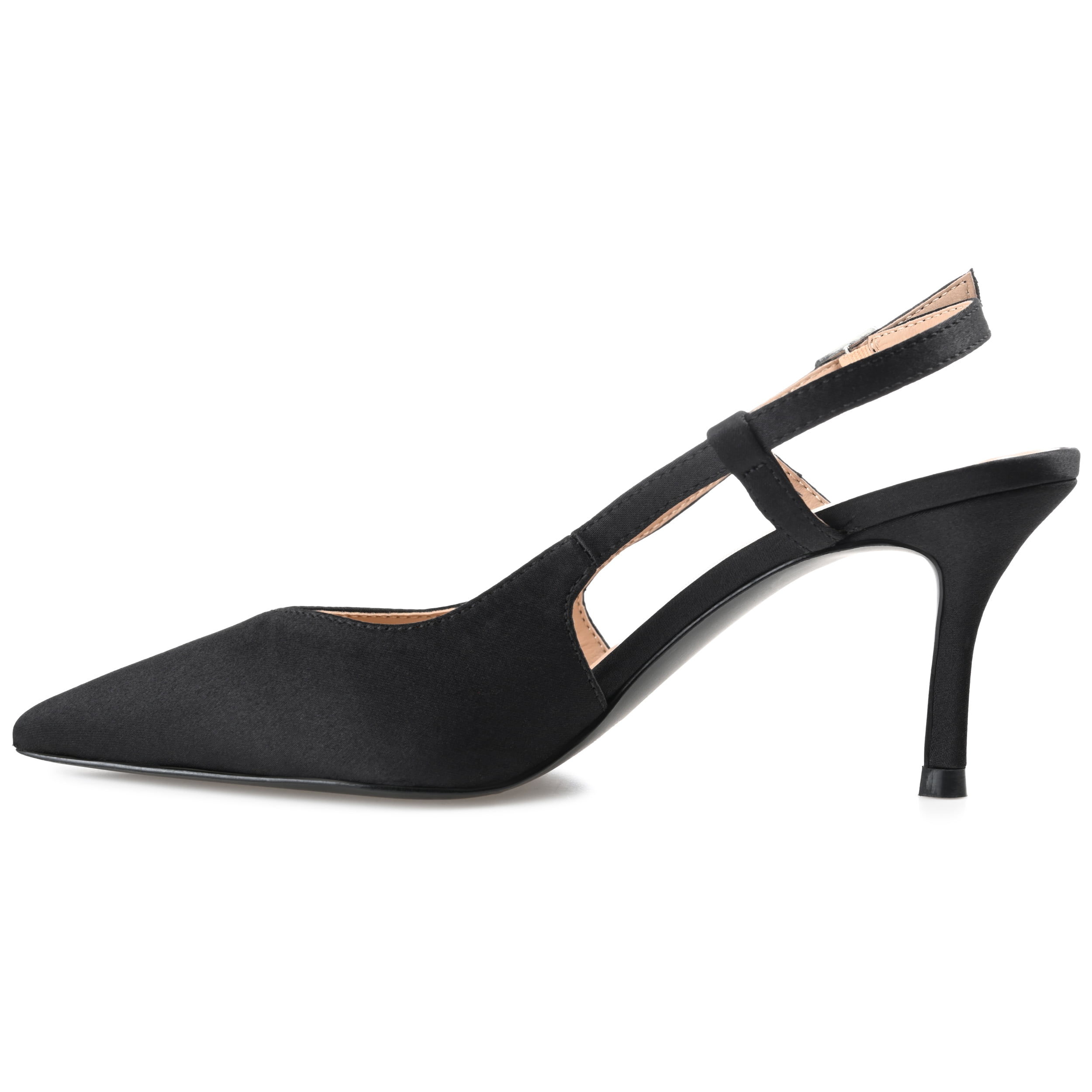 Journee Womens Knightly Sling Back Mid Stiletto Pointed Toe Pumps, Widths Available
