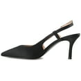 thumbnail image 3 of Journee Womens Knightly Sling Back Mid Stiletto Pointed Toe Pumps, Widths Available, 3 of 10