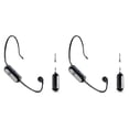 thumbnail image 1 of 2X Auriculares con Micrófono Inalámbrico de 2,4 G de Alcance, Micrófono de Mano y de Diadema, Modo Dual para Enseñanza, Instructores de Fitness, 1 of 8