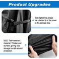 thumbnail image 5 of Kingling Deck Box Cover, Outdoor Storage Box Cover for YITAHOME 100 Gallon/Keter 80 Gallon Deck Box, Waterproof Outside Storage Bench Deck Boxes Covers Black (50" L x 22" W x 25" H), 5 of 6