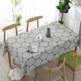 thumbnail image 2 of Tablecloth Grey Retro Table Cloth Rectangular Tablecloths Cotton Linen Table Cover Suitable for Home Kitchen Decoration,Various Sizes (Retro Printing,60" x 102"), 2 of 6