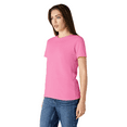 thumbnail image 6 of Gildan Heavy Cotton Taped Neck T-Shirt for Women, 100% Cotton Short Sleeve Azalea Tee, S, 6 of 6