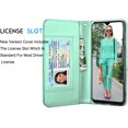 thumbnail image 5 of Tekcoo for Samsung Galaxy Note 10 Plus 10+ 5G Wallet Cases Cover, Tekcoo [Turquoise] Luxury Cash Credit Card Slots Holder Carrying Flip Cover [Detachable Magnetic Hard Case] & Kickstand & Hand Strap, 5 of 6