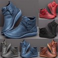 thumbnail image 5 of Women's Vintage Ankle Boots, Ankle Boots for Women Fashion Lace Up Booties Casual Side Zipper Booties Cozy Walking Flat Shoes for Spring Fall Winter Outdoor Walking Boots, 5 of 5