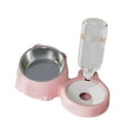 thumbnail image 4 of Cuencos para comida y agua para mascotas Juego de cuencos para comida y bebida desmontables para gatos rosa, 4 of 8