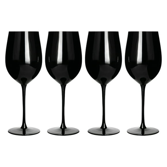 Set de 4 Copas de Vino Negro Mate 500 ml