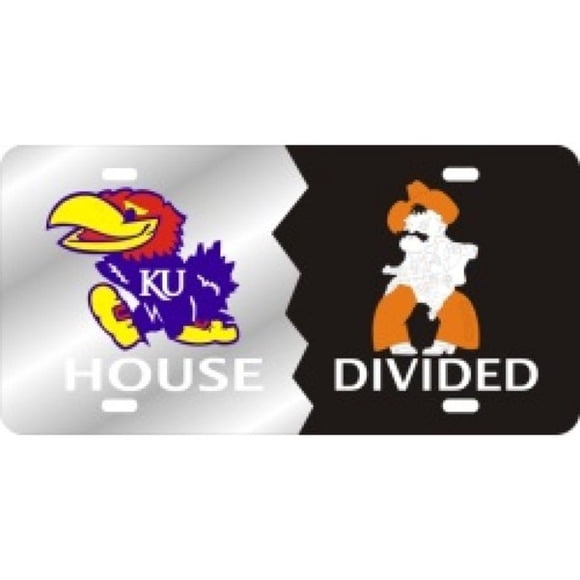 Kansas Jayhawks / OSU Cowboys House Divided Laser