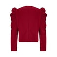 thumbnail image 5 of Women's Zip Up Jacket Puff Long Sleeve Cropped Jacket Casual Outerwear, 5 of 6