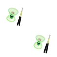 thumbnail image 1 of Guardoinrt Triple Lumières de Roulement Diabolo avec des Bâtonnets Chaîne Durable et Accrocheur Vert 13cm 2PCS, 1 of 1