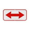 thumbnail image 1 of Uxcell 1-Pack Señales de Flecha Rojas, 11.81 x 5.91 Signo Reflectante de Flecha Bidireccional para Decoraciones de Jardín al Aire Libre, Señal de Calle [Blanco/Rojo], 1 of 1